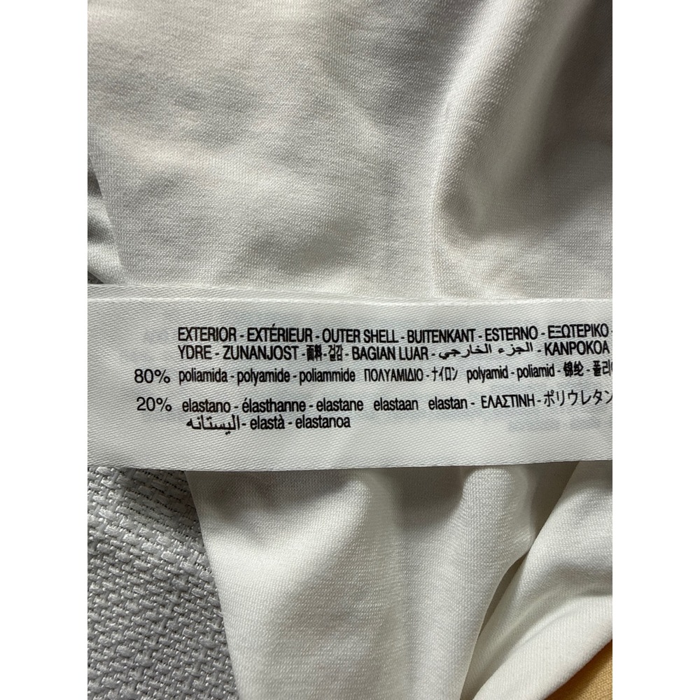 Zara White Cutout Monokini One Piece Swimsuit Ruched V-Neck 2910/210 Small NEW - Picture 7 of 7